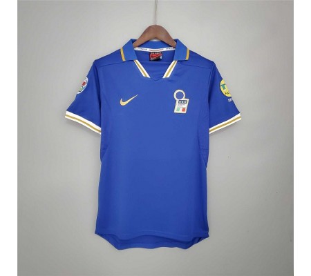 Italy 1996 EuroCup Home Blue Soccer Jersey